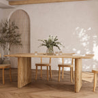 Andrea - Table Rectangulaire En Bois D'Acacia 8 Personnes