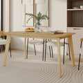 Omán - Mesa rectangular para 4/6 personas extensible en madera clara