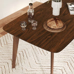 Oman - Table Rectangulaire 4/6 Personnes Extensible En Bois Foncé