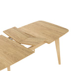Omán - Mesa rectangular para 4/6 personas extensible en madera clara