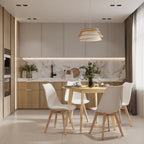 Réno - Table Ronde 4 Personnes En Bois Clair