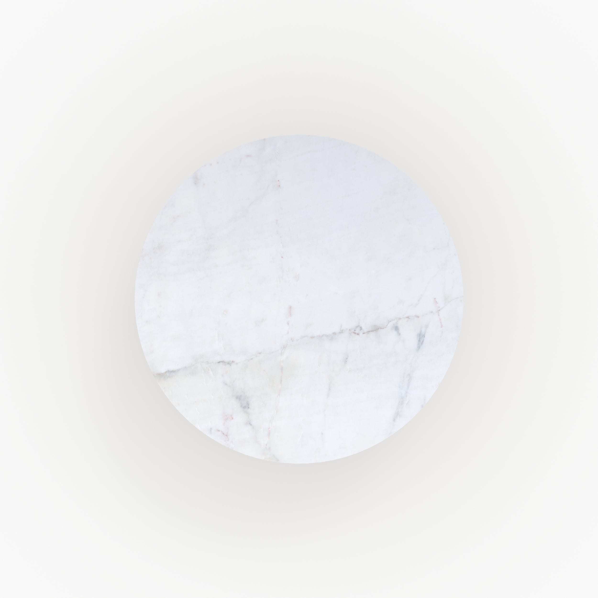 Agathe - Table Ronde 4 Personnes En Marbre Blanc Et Bois De Manguier