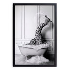 Really Nice Things - Framed Picture - Giraffe Bath