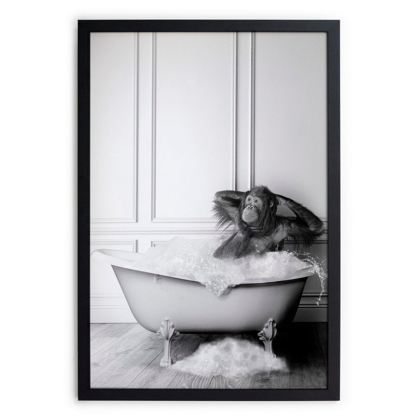 Framed Picture - Orangutan Bath
