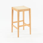 Kappa - Tabouret Pour Îlot Central En Cannage Et Bois