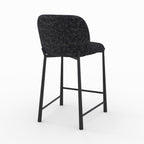 Bento - Lot De 2 Chaises Pour Ilot Central En Tissu Texturé Noir