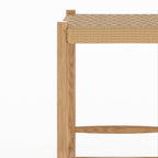 Kepler - Tabouret Pour Îlot Central En Tressage Et Bois