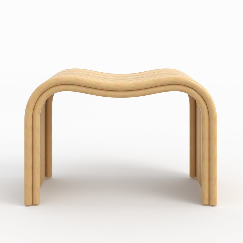 Wave - Tabouret En Rotin Naturel