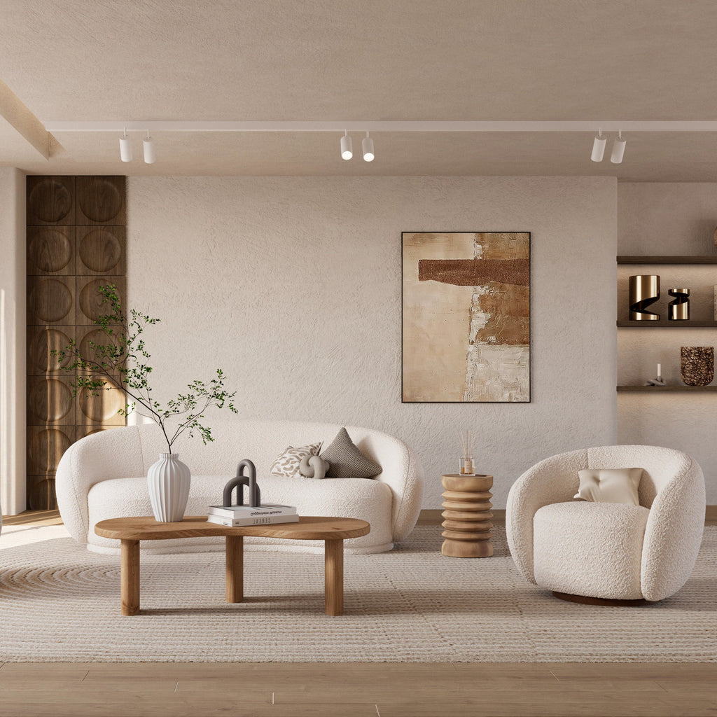 Lewa - Tabouret Rond En Bois De Suar