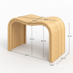 Wave - Tabouret En Rotin Naturel