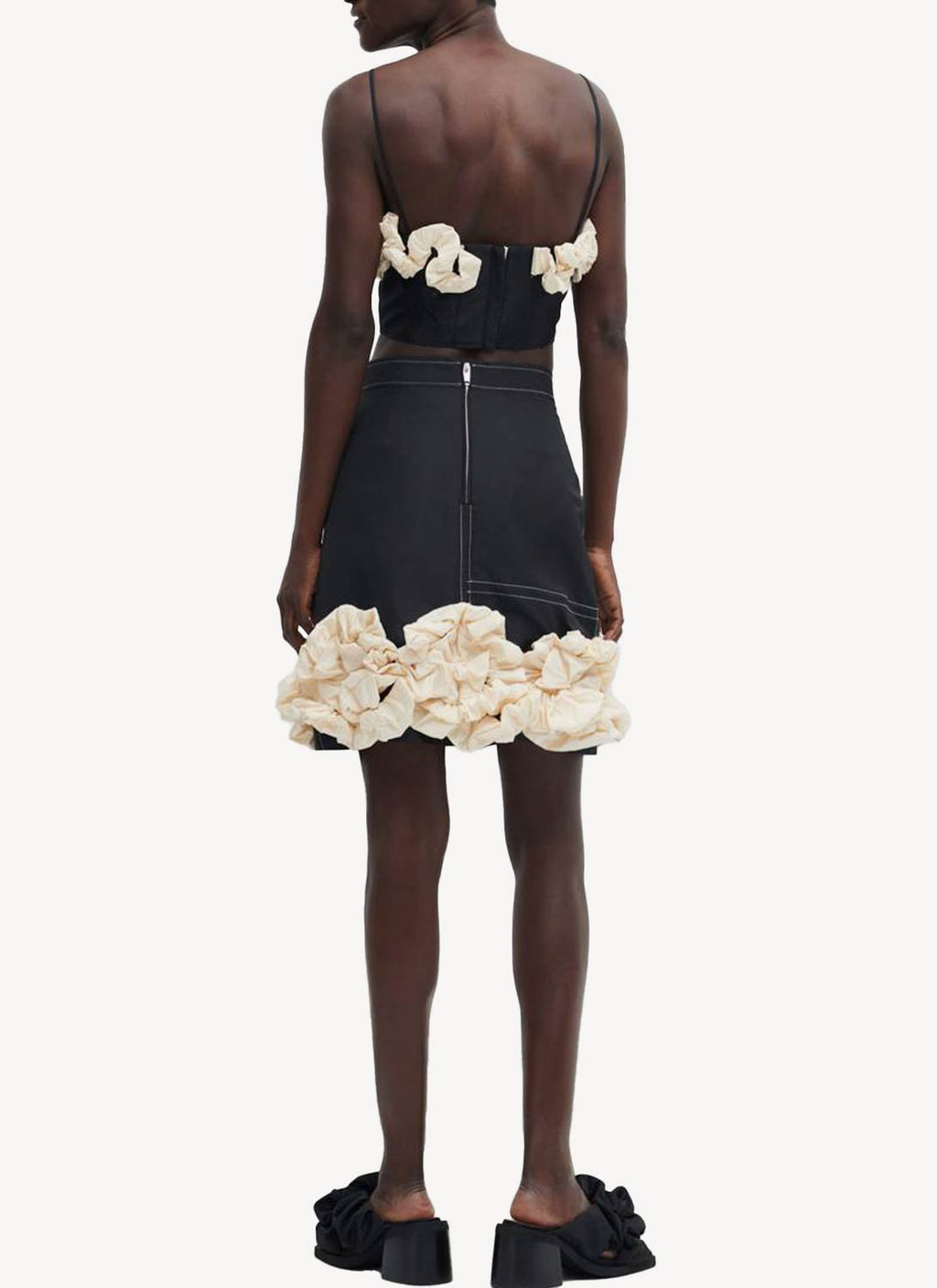 PAP Luxe Selection - Ganni - Top de tafetán - Negro - Mujer
