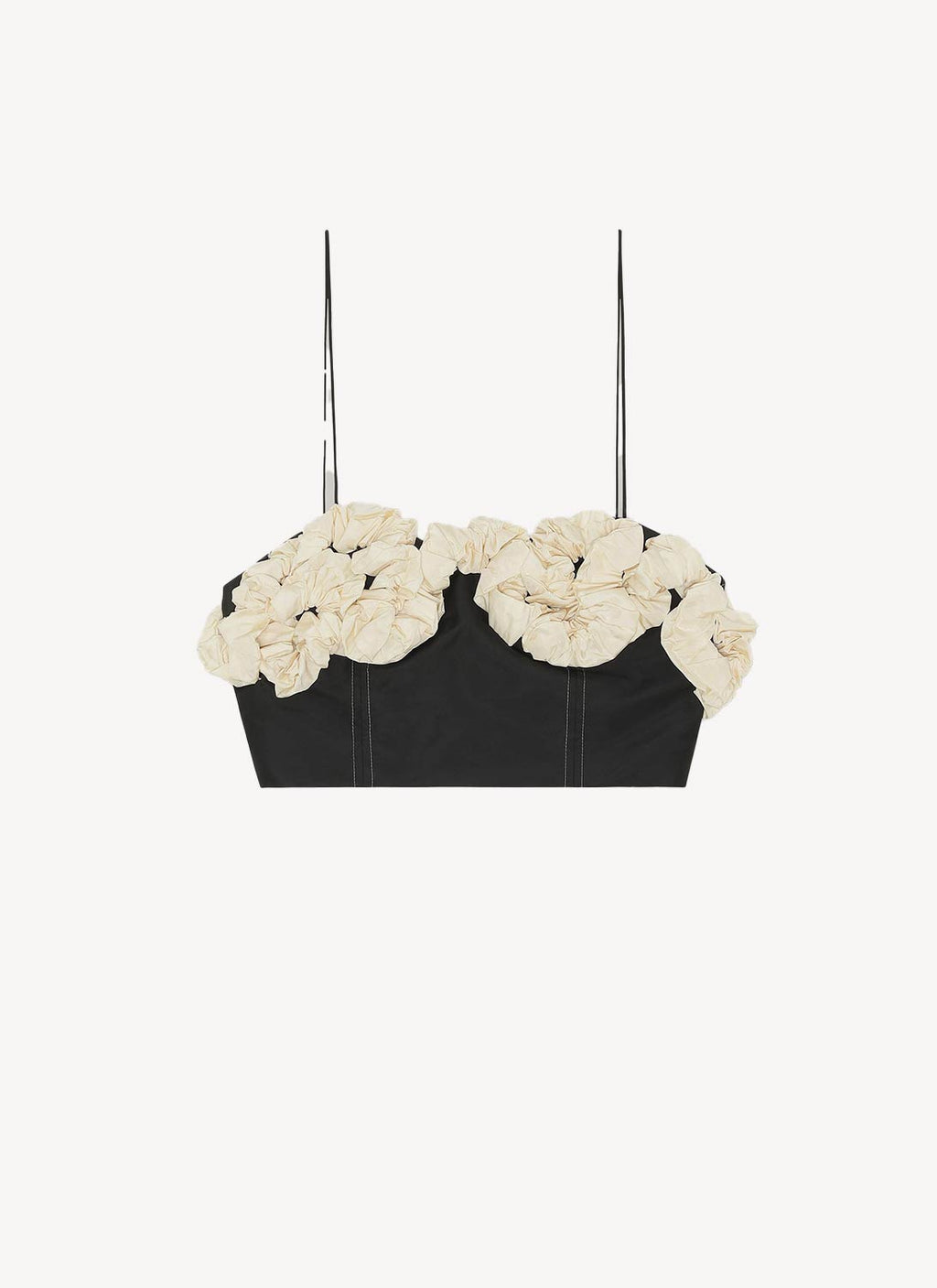PAP Luxe Selection - Ganni - Top de tafetán - Negro - Mujer