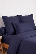 Uni Percale - Funda de Almohada - Percal de Algodón - Marino