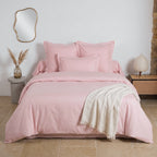 Uni Percale - Funda de Travesaño - Percal de Algodón - Rosa Caramelo