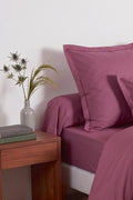 Uni Percale - Funda de Travesaño - Percal de Algodón - Ciruela