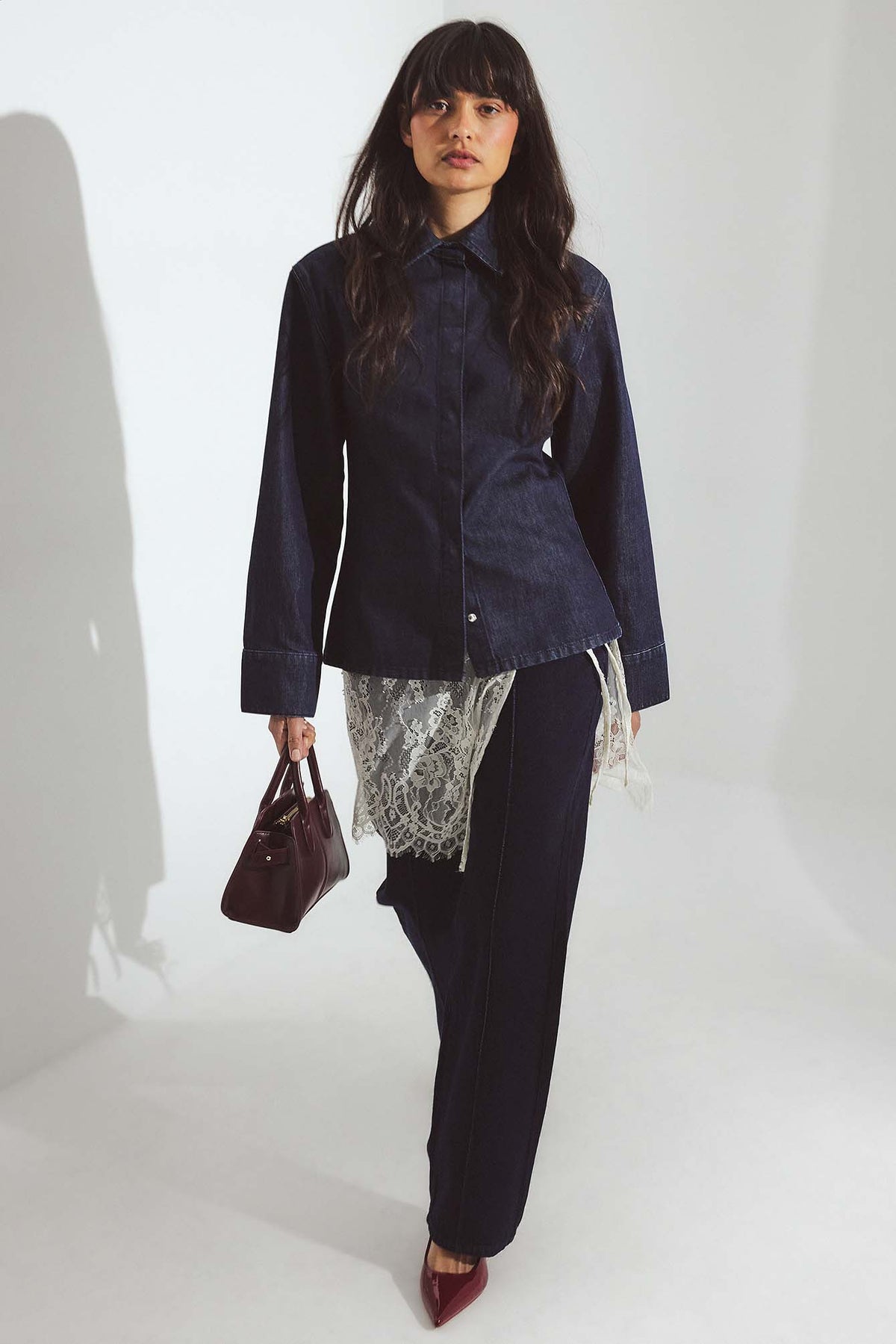 Tailored Denim Shirt - Raw Washed Denim