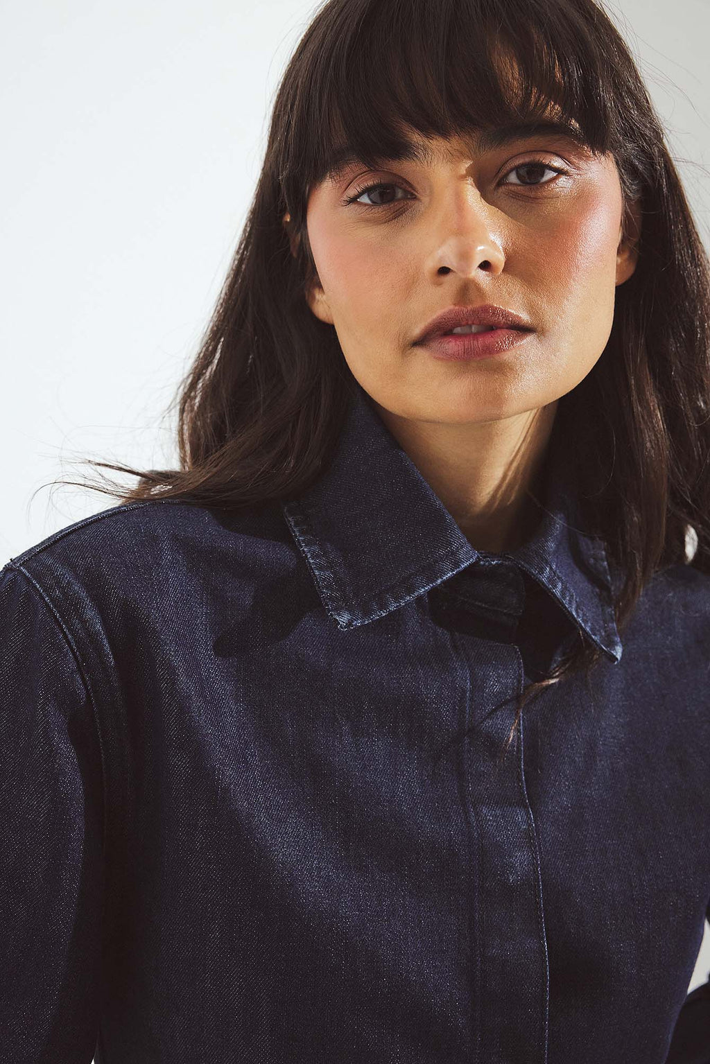 Tailored Denim Shirt - Raw Washed Denim