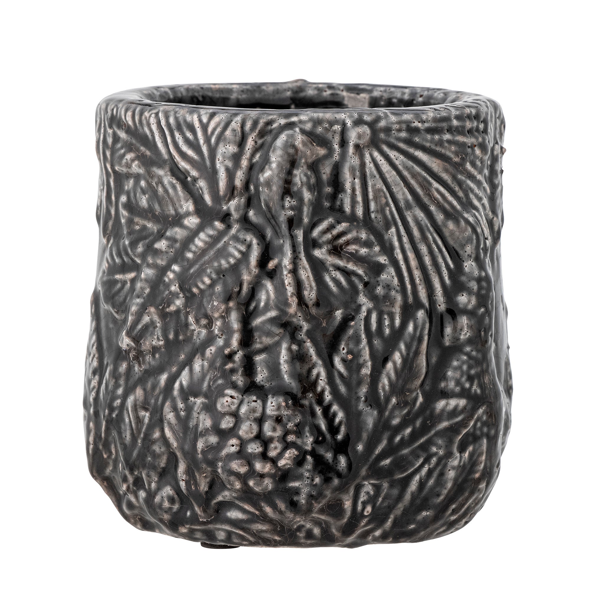 Nikou - Deco Plant Pot - Black - Terracotta