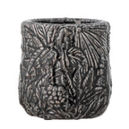 Nikou - Lote de 4 Maceteros Decorativos - Negro - Terracota