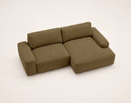 Tama - 4-Seater Corner Sofa Bed With Storage - Fabric - Green
