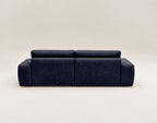 Tama - 4-Seater Corner Sofa Bed with Storage - Fabric - Navy Blue
