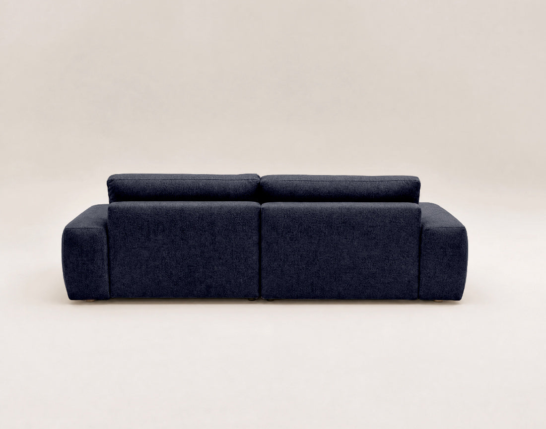 Tama - 4-Seater Corner Sofa Bed with Storage - Fabric - Navy Blue