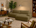 Tama - 4-Seater Corner Sofa Bed With Storage - Fabric - Green