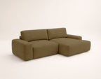 Tama - 4-Seater Corner Sofa Bed With Storage - Fabric - Green