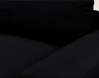 Tama - 4-Seater Corner Sofa Bed with Storage - Fabric - Black