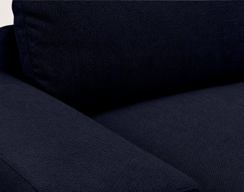 Tama - 4-Seater Corner Sofa Bed with Storage - Fabric - Navy Blue