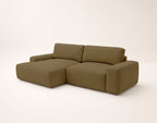 Tama - 4-Seater Corner Sofa Bed With Storage - Fabric - Green