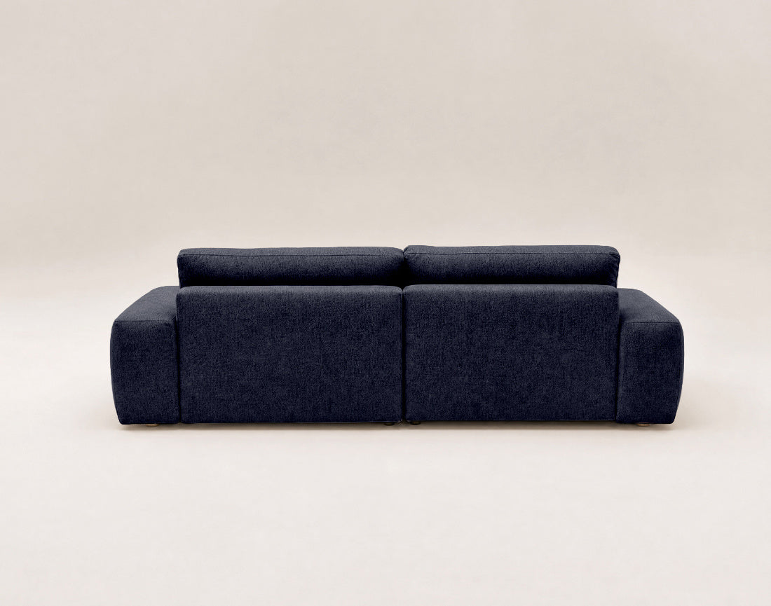 Tama - 4-Seater Corner Sofa Bed with Storage - Fabric - Navy Blue