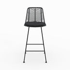 Tamara - Set of 2 Black Rattan Center Island Chairs
