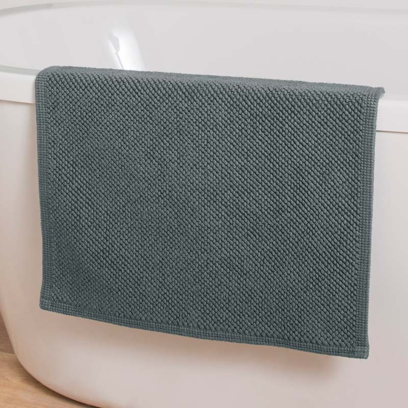 Boucle Cotton Bath Mat - Storm