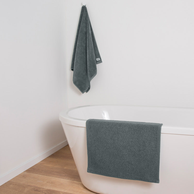 Boucle Cotton Bath Mat - Storm