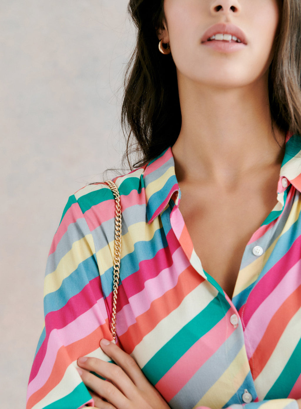 CAMISA TATIANA RAYAS COLORES PETITE MENDIGOTE