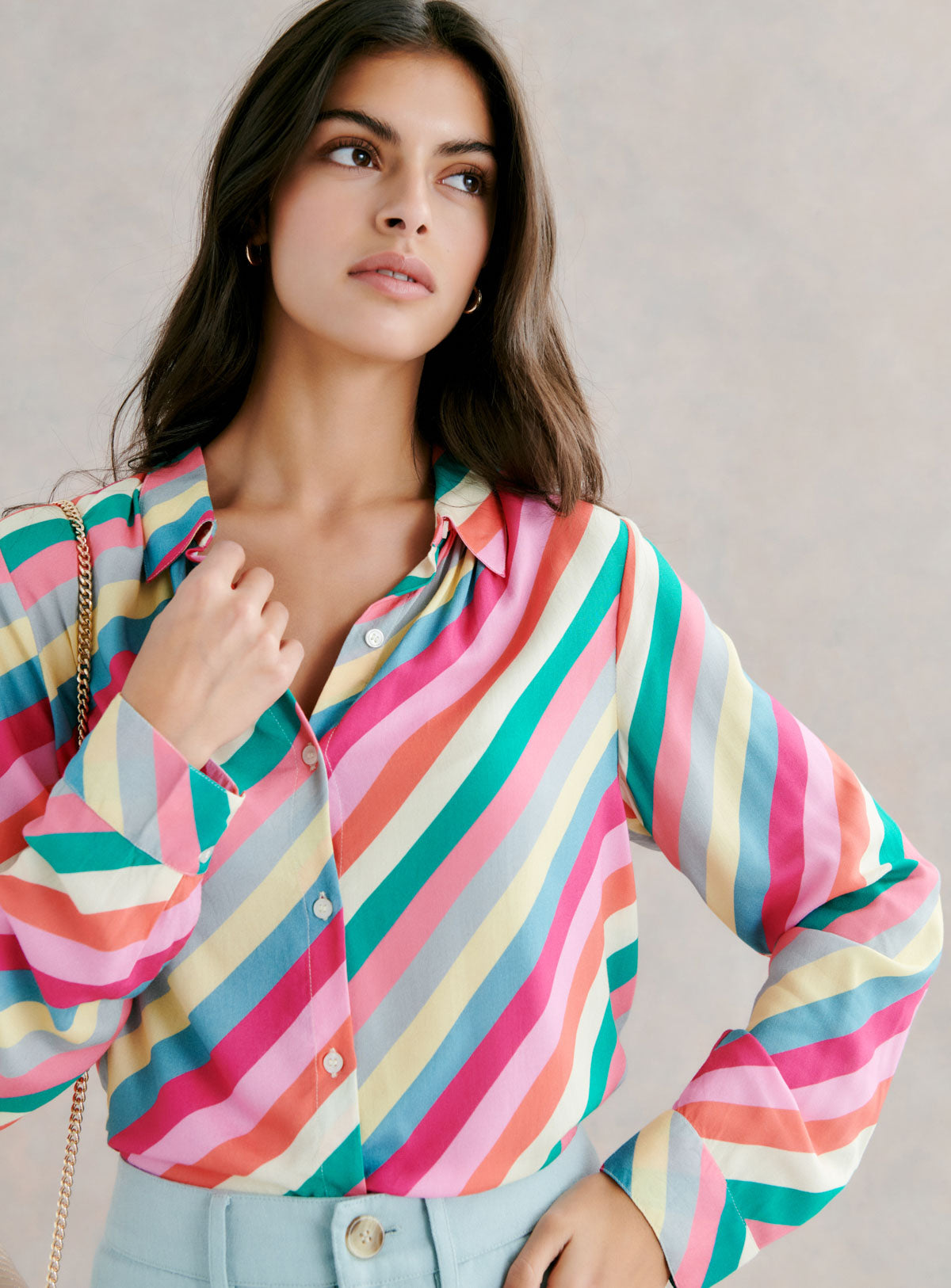 CAMISA TATIANA RAYAS COLORES PETITE MENDIGOTE