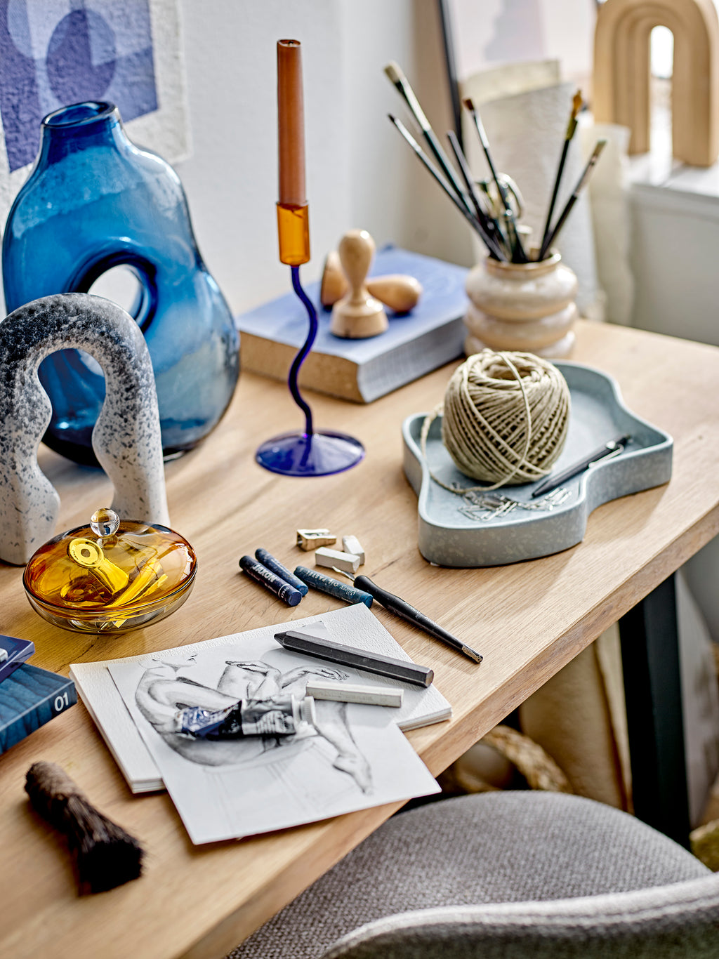 Lakey - Tray - Blue - Stoneware