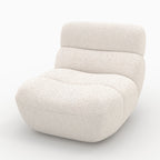 Teddy - Fauteuil En Tissu Bouclé Blanc