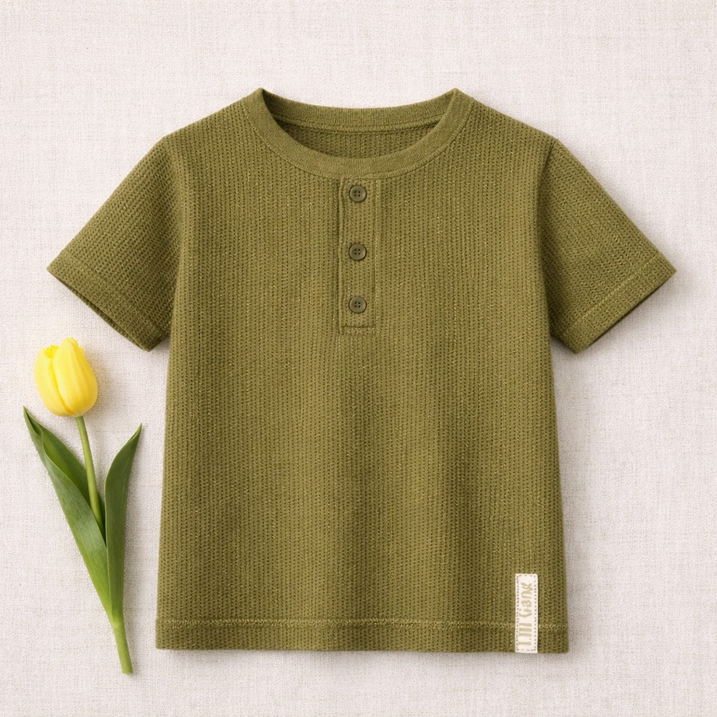 Tee - shirt Téo Olive - Garçon