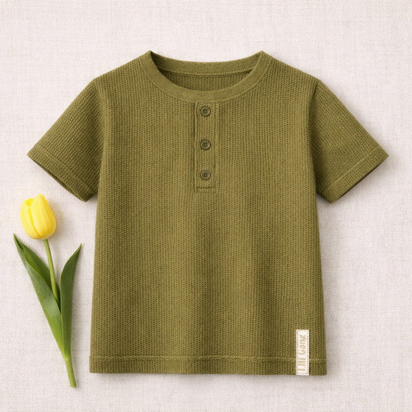 Tee - shirt Téo Olive - Garçon