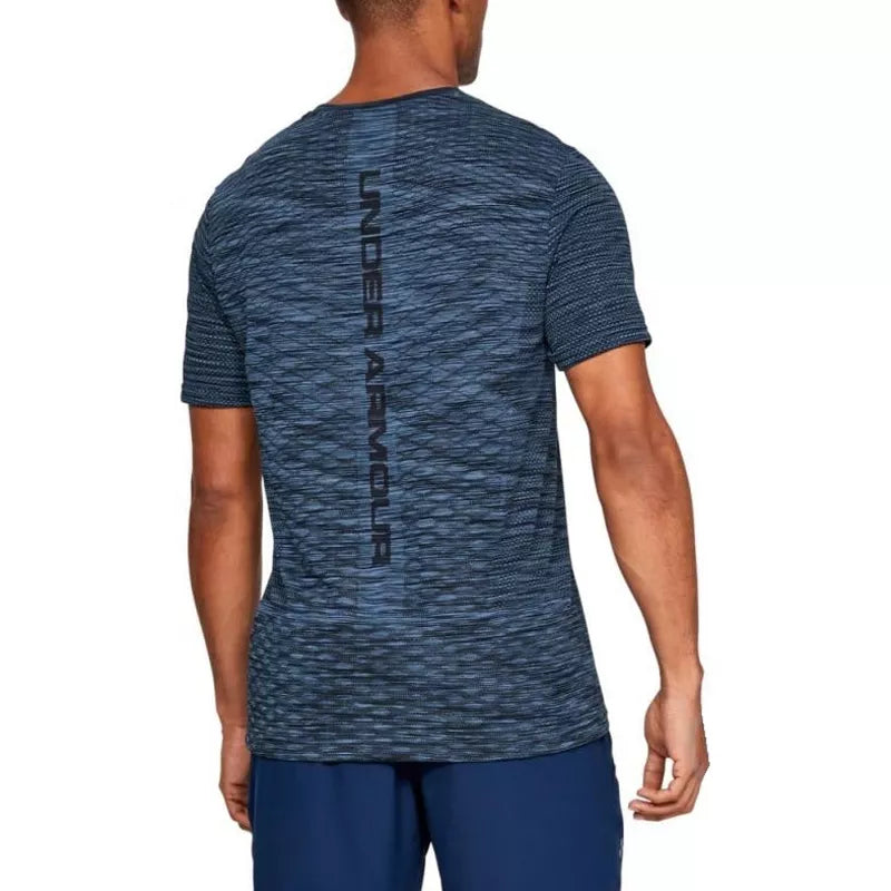 T-Shirt Vanish Seamless Ss Novelty - Niebieski - Męski