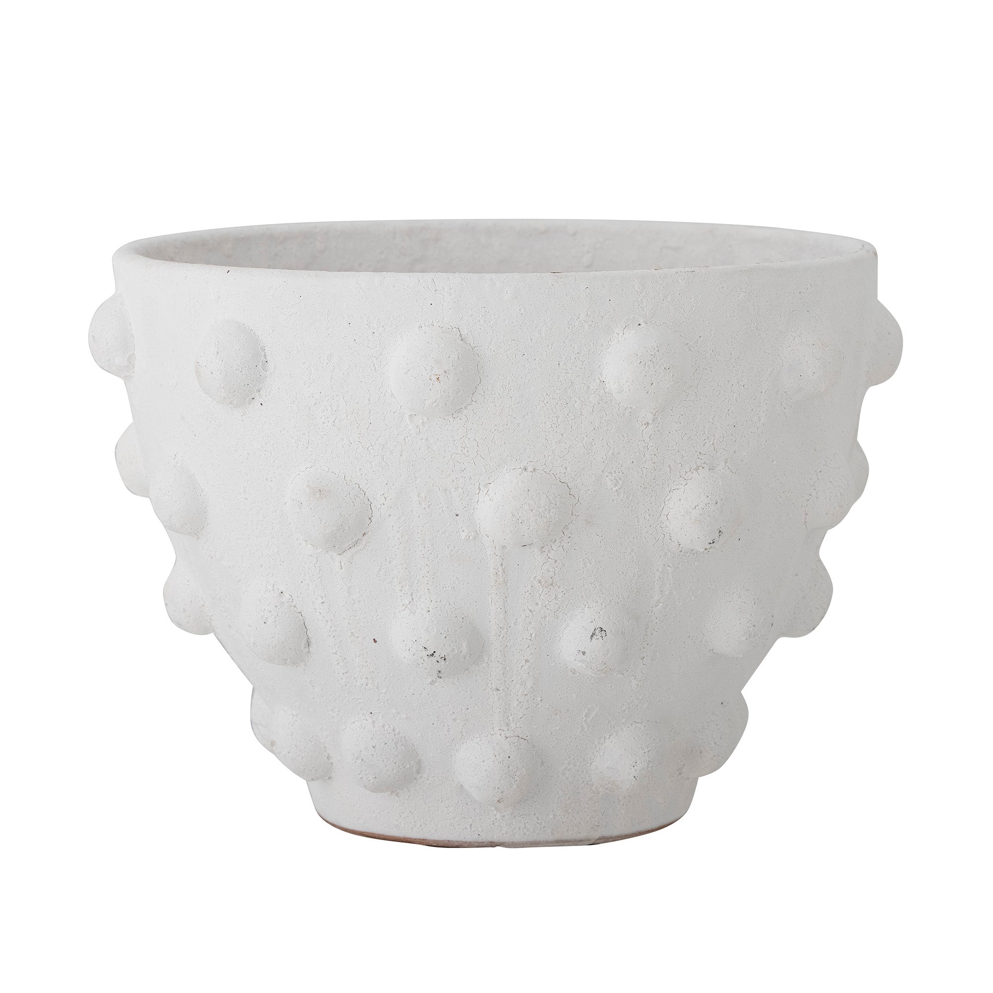 Rokiya - Lot de 2 Cache-Pots Déco - Blanc - Terre Cuite