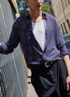 The Kooples - Polka Dot Shirt - Blue/Offwhite - Men