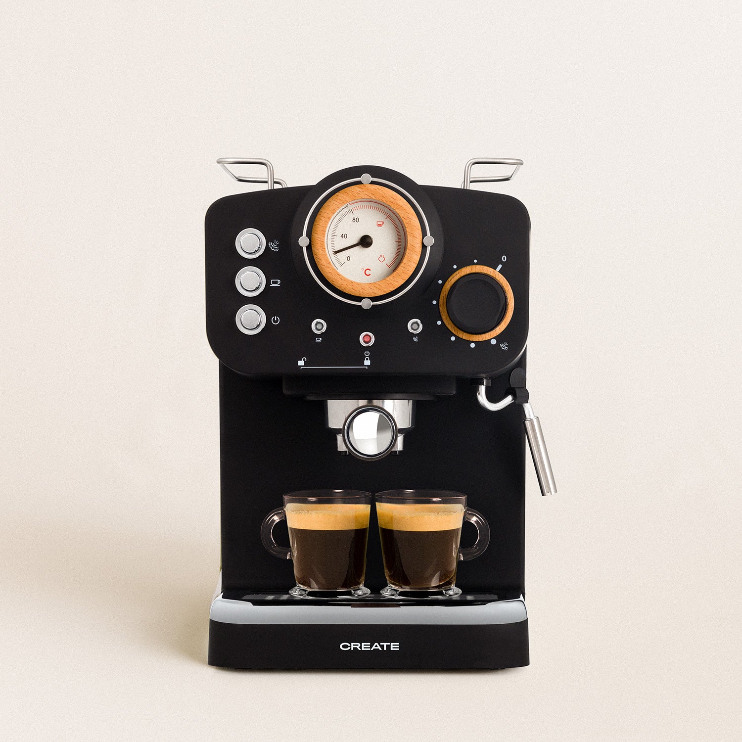 Thera Retro Matt - Machine À Espresso Avec Finition Mate - Noir