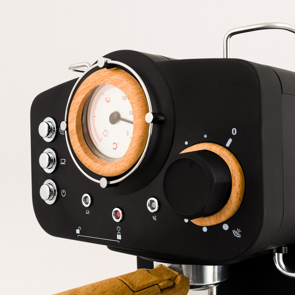 Thera Retro Matt - Machine À Espresso Avec Finition Mate - Noir