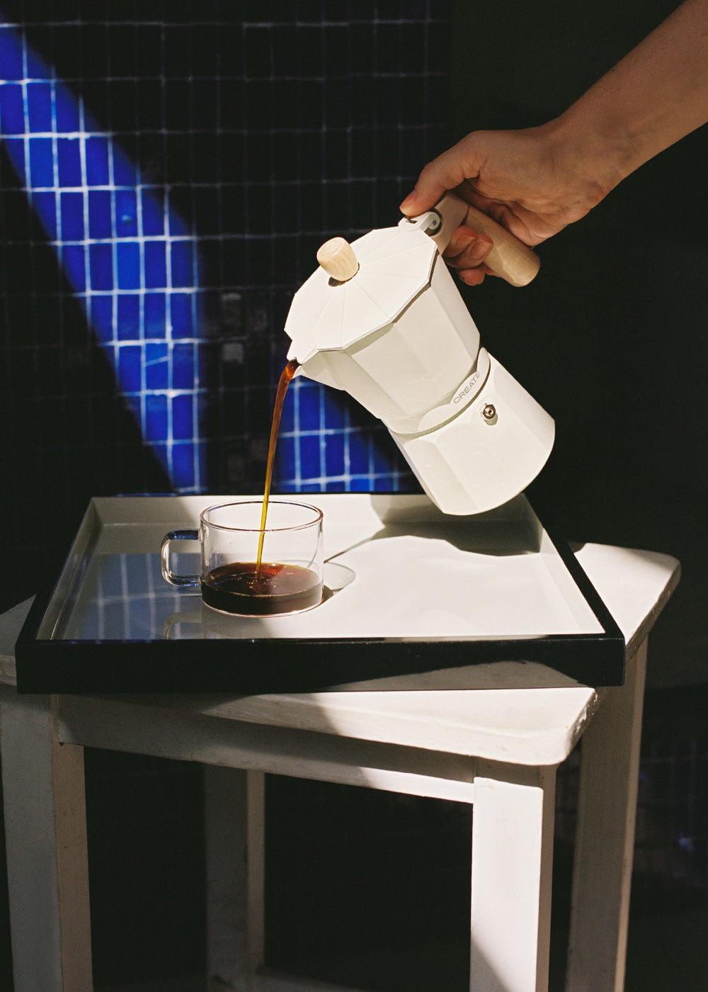 Thera Moka Retro - Cafetera Italiana - Blanco Roto
