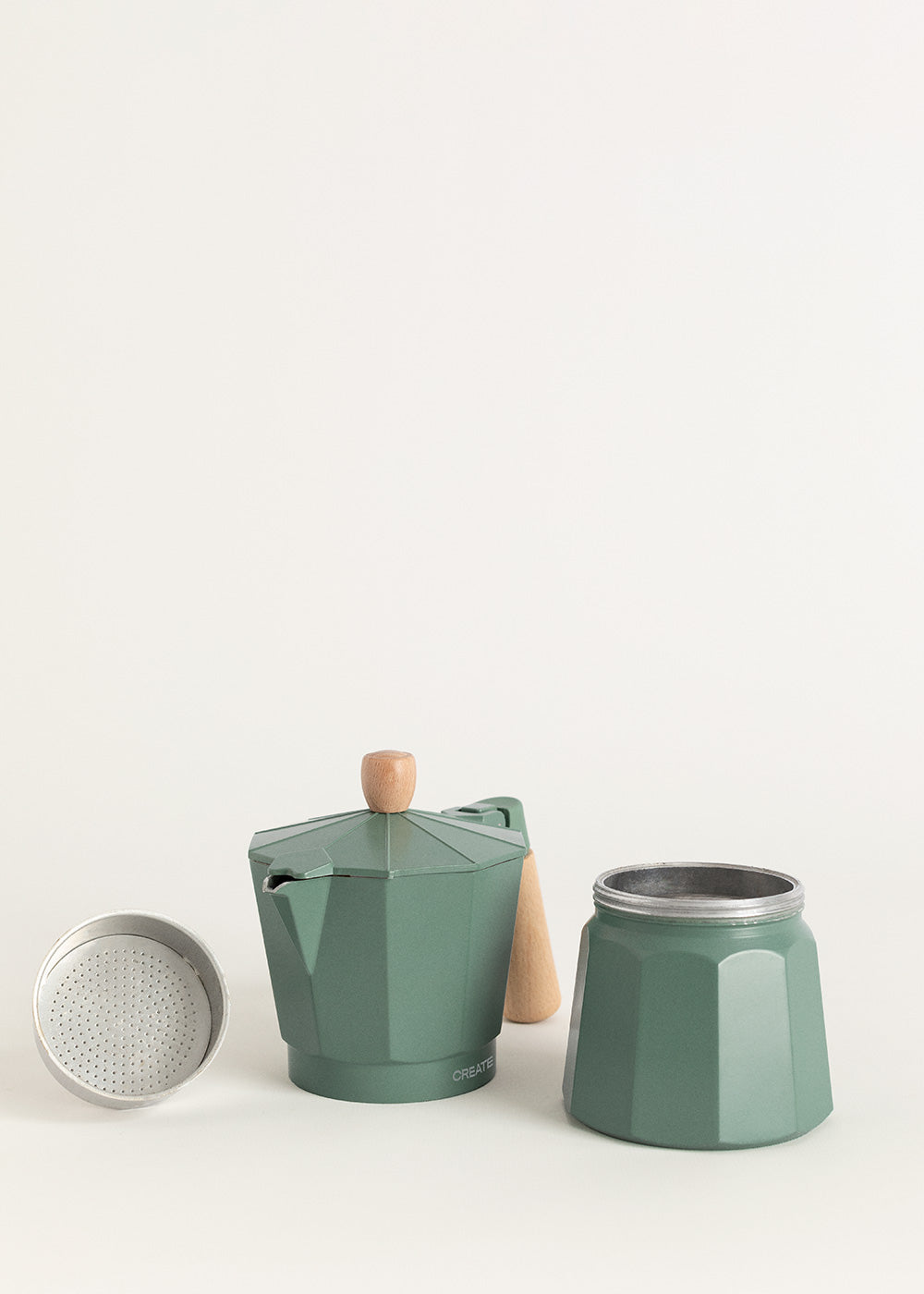 Thera Moka Retro - Cafetera Italiana - Verde Salvia