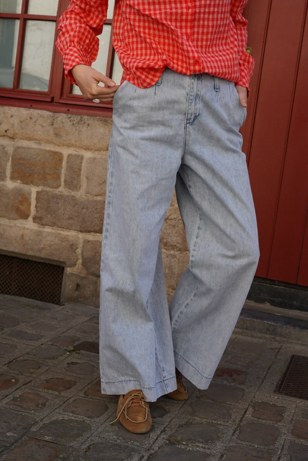 Vaquero Ancho Jules Denim Claro