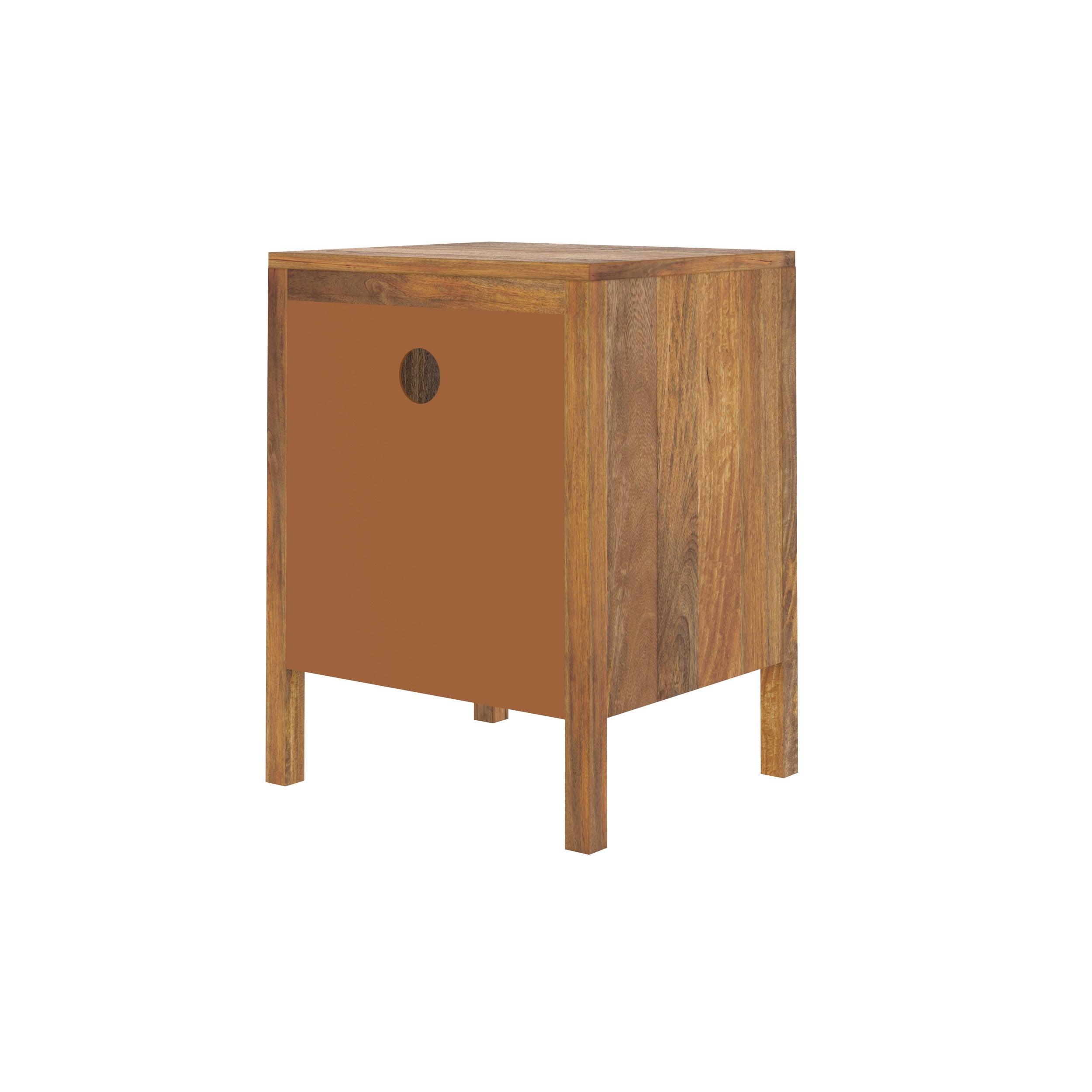 Tiki - Table De Chevet En Bois De Manguier Et Cannage, 1 Tiroir Et 1 Niche